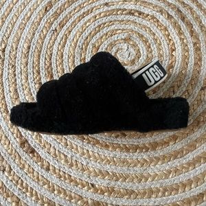 Black UGG Fluff Yeah Slides Size 7